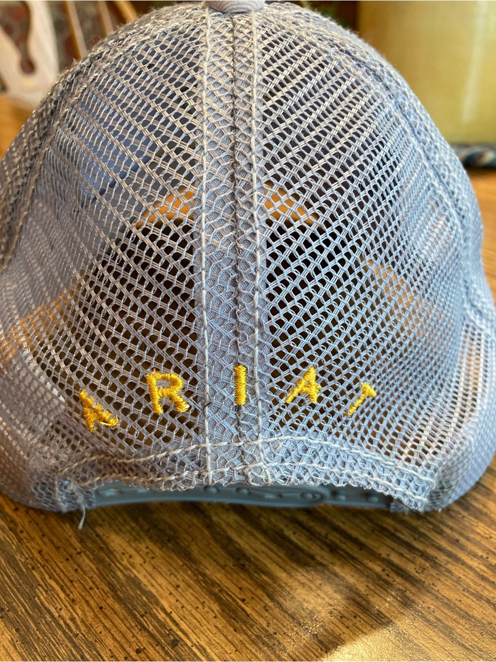 Ariat Men's Black & Yellow Logo Mesh Cap - Picture 4 of 8